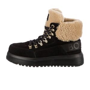Bogner Antwerp Suede shearling calf leather lace up boot 10 ski snow